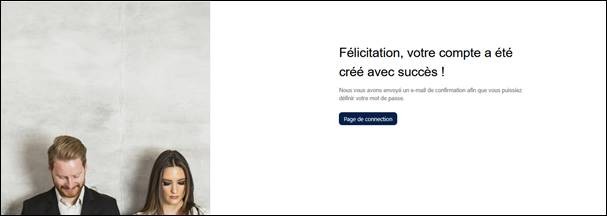 Confirmation de création de compte