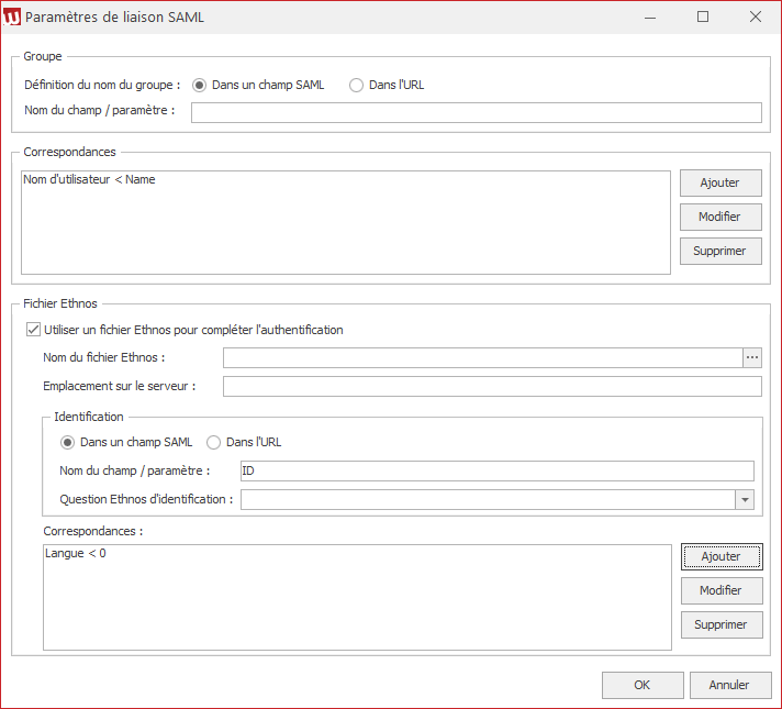 Authentification SAML