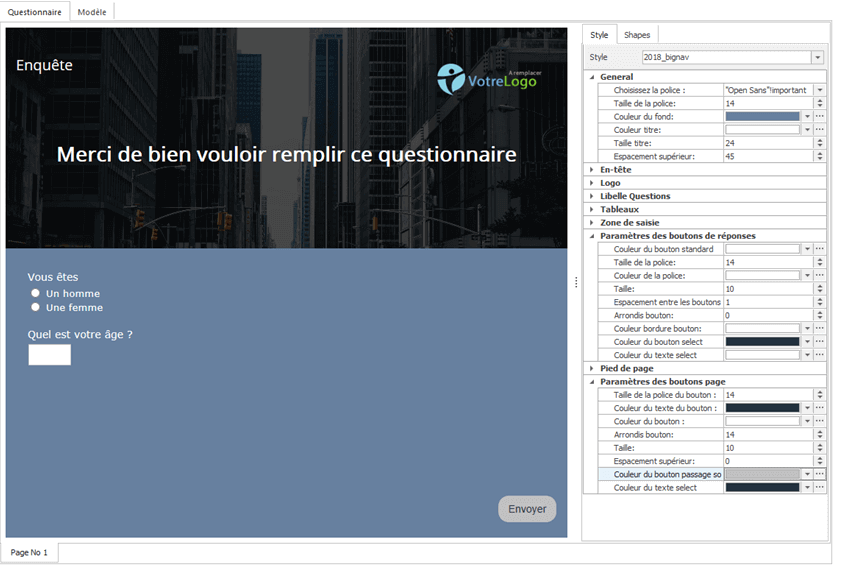 Gabarits Net Survey