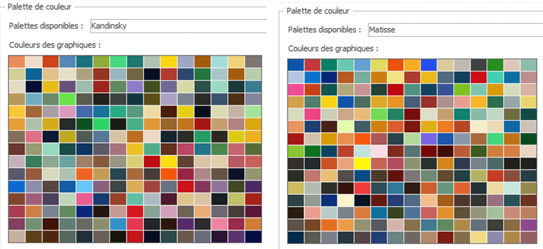 Palettes de couleurs