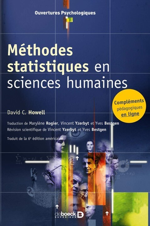 Couverture Méthodes statistiques en sciences humaines