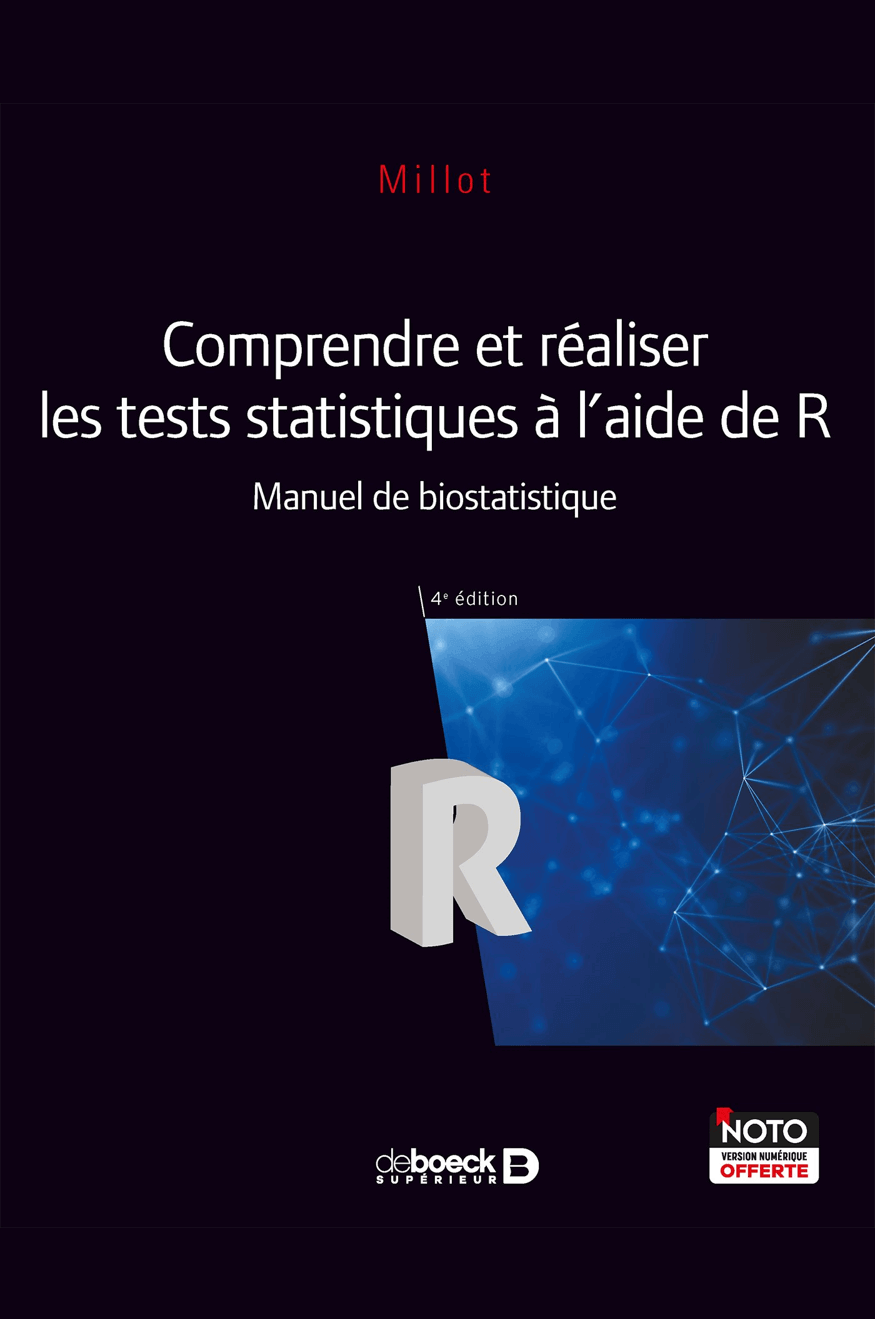 Couverture Comprendre et réaliser les tests statistiques à l'aide de R