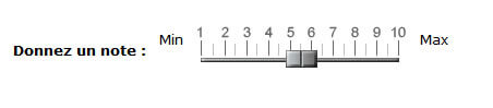 question numérique curseur